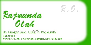rajmunda olah business card